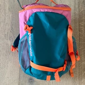 Patagonia Kids' Backpack in Teal, Pink, and Orange